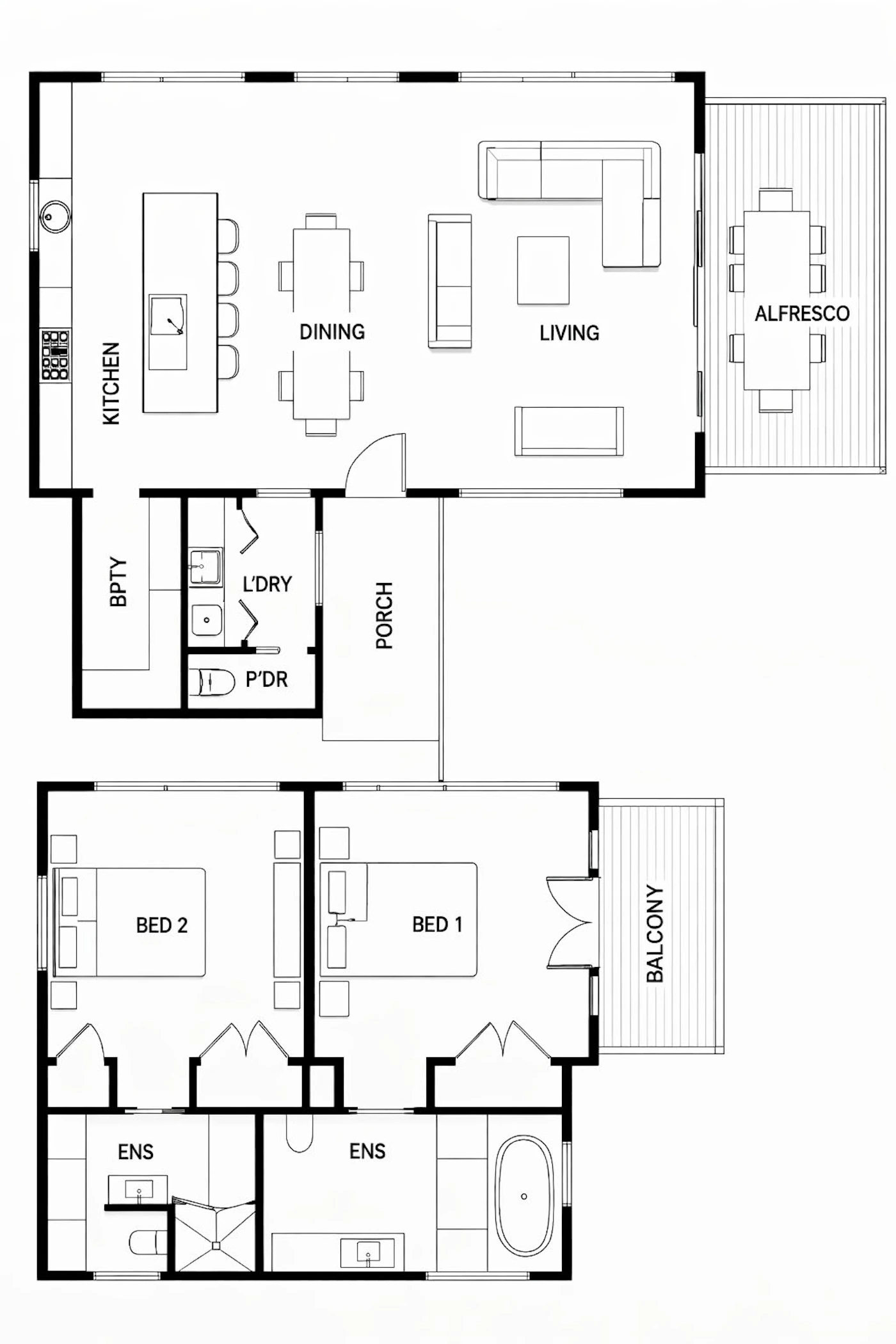 Caretakers Cottage Drawing 1