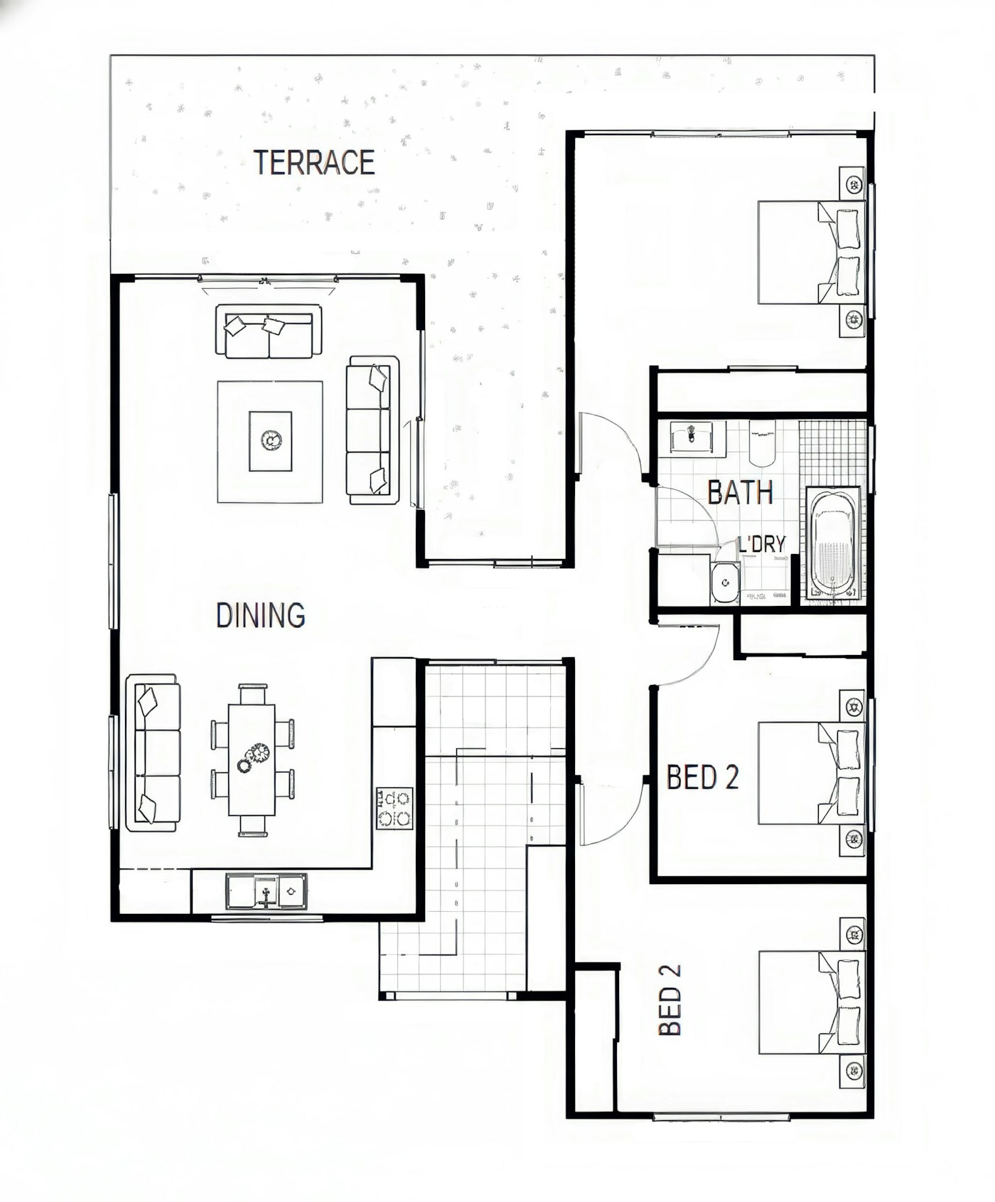 Nova 3 Bed Drawing 4